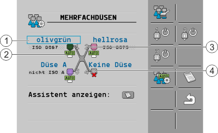 Maske Mehrfachdüsen im Vario-Modus