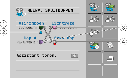 Maske Mehrfachdüsen im Select-Modus