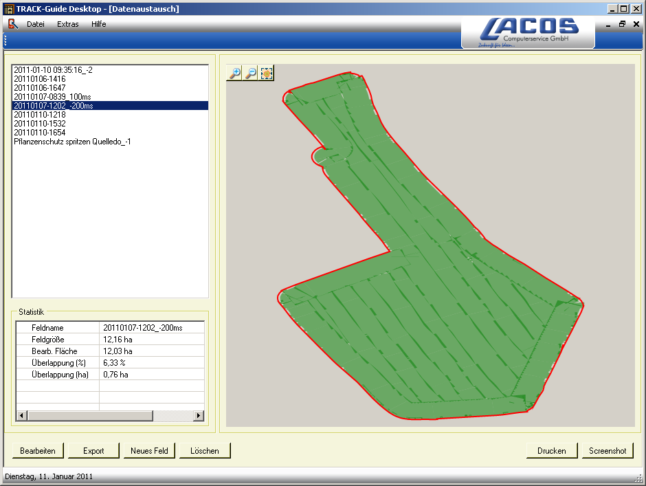 TRACK-Guide Desktop - Programmfenster