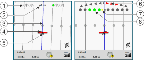 MMZ_Links: Lightbar im textmodus; Rechts: Lightbar im Grafikmodus